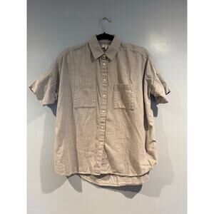 Madewell Gray Short-Sleeve Button-Up Shirt Size XS